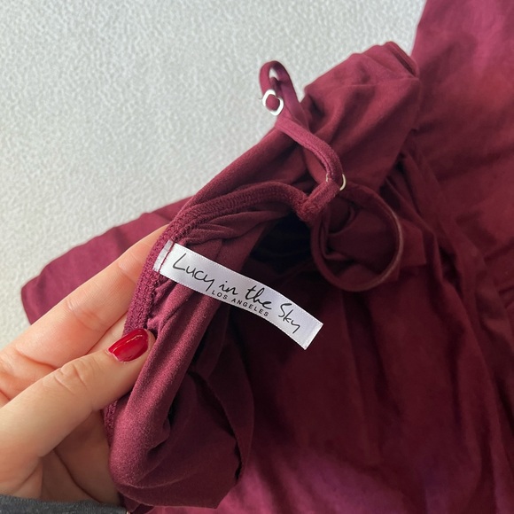 Lucy in the Sky Deep Red Dress - Picture 3 of 4